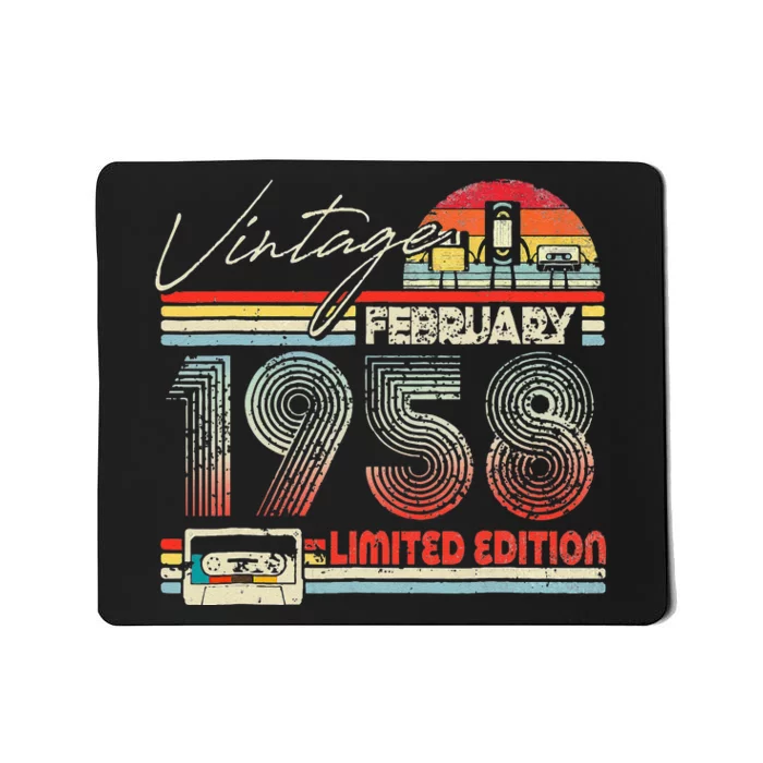 65th Birthday February 1958 Vintage Cassette Limited Edition Mousepad