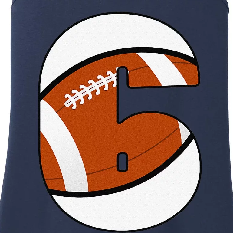 6th Birthday Football Number For 6 Years Old Ladies Essential Tank