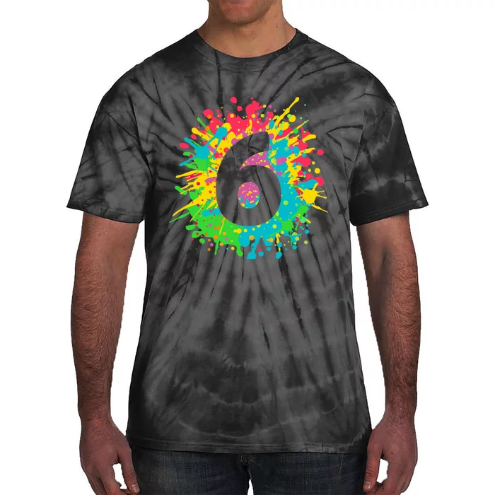 6th Birthday for girl, boy. 6, paint splashes tee. Tie-Dye T-Shirt