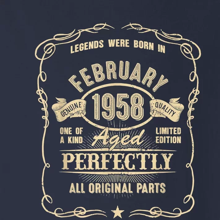 65th Birthday For Legends Born February 1958 65 Yrs Old Toddler Long Sleeve Shirt