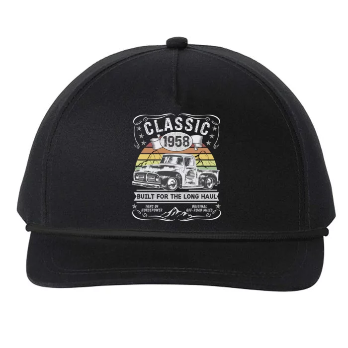 65th Birthday Gift Pickup Truck Born 1958 Gift Snapback Five-Panel Rope Hat