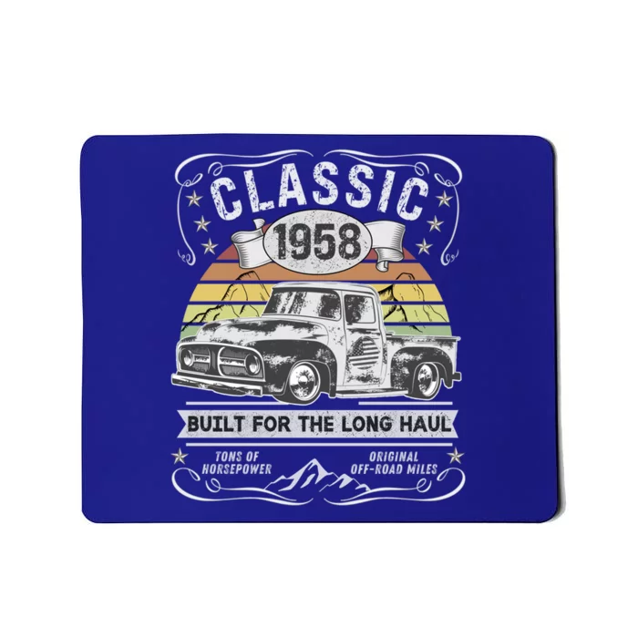 65th Birthday Gift Pickup Truck Born 1958 Gift Mousepad