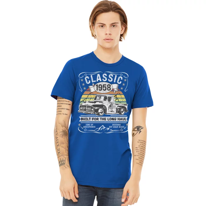 65th Birthday Gift Pickup Truck Born 1958 Gift Premium T-Shirt