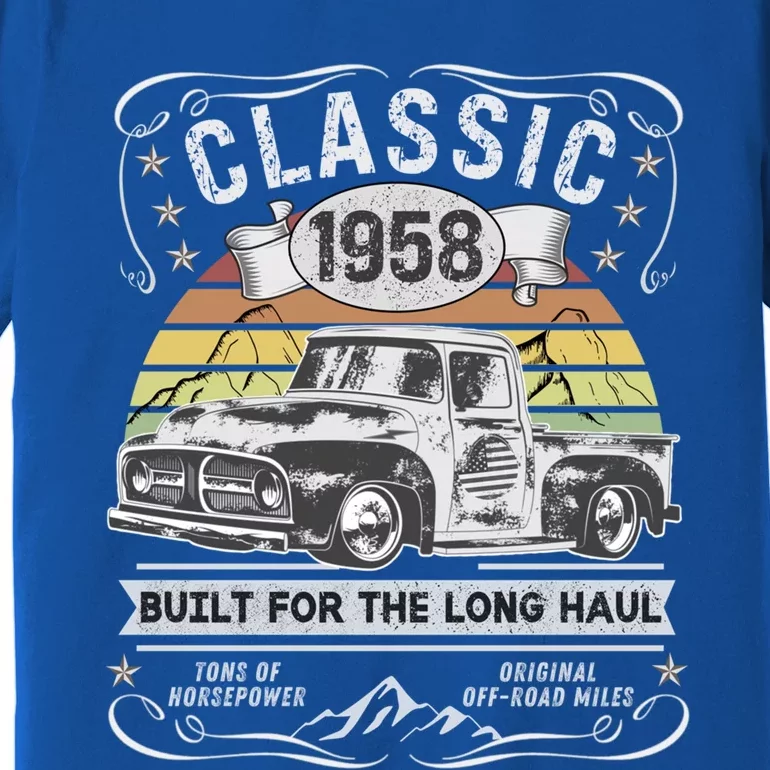 65th Birthday Gift Pickup Truck Born 1958 Gift Premium T-Shirt