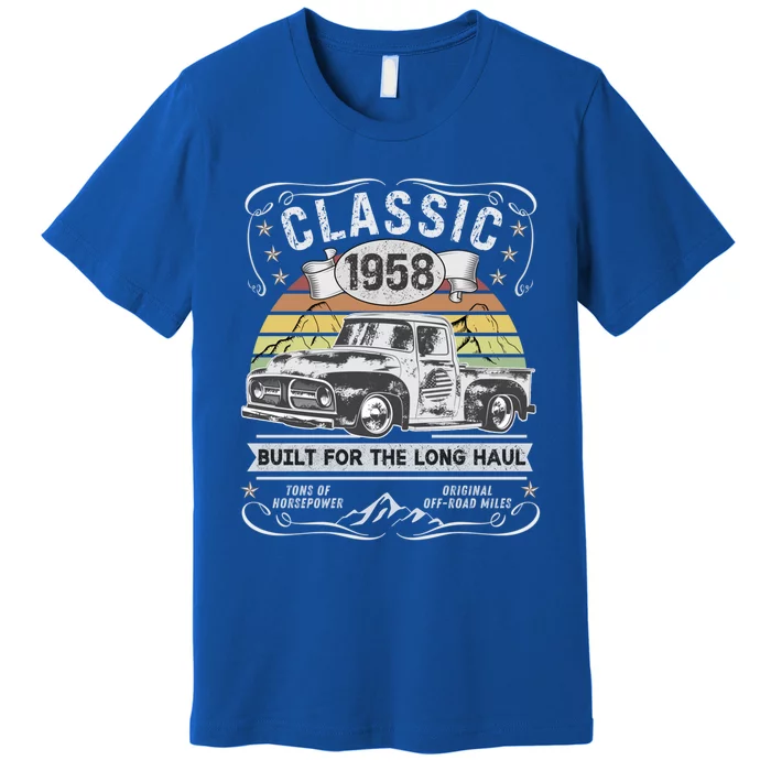 65th Birthday Gift Pickup Truck Born 1958 Gift Premium T-Shirt