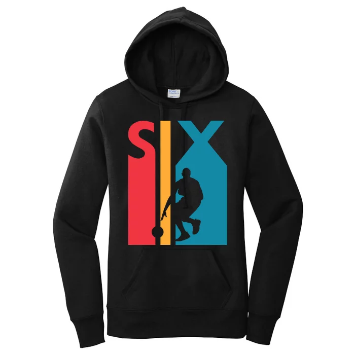 6th Birthday Gift Six Vintage Basketball 6 Year Old Women's Pullover Hoodie