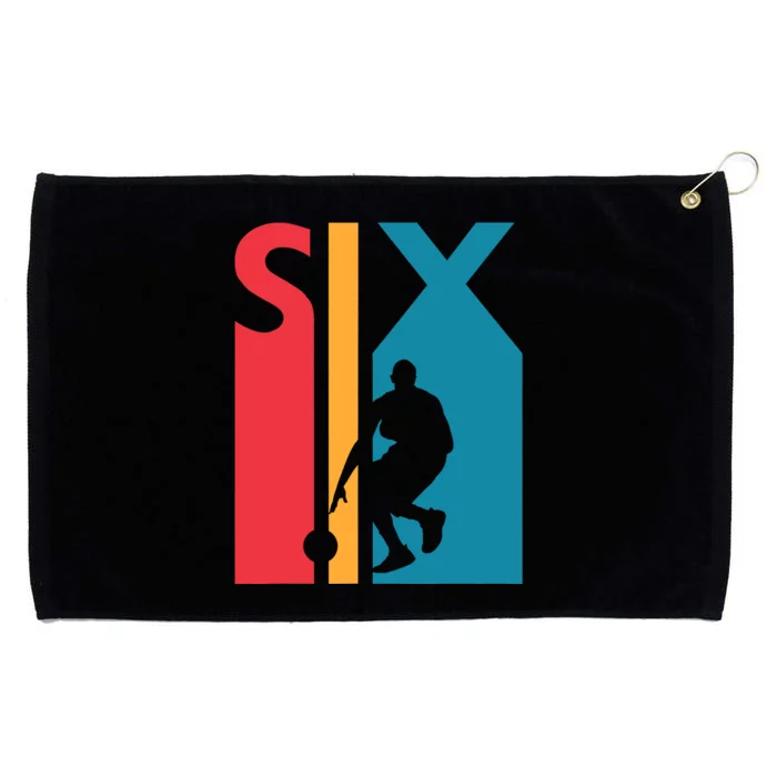 6th Birthday Gift Six Vintage Basketball 6 Year Old Grommeted Golf Towel