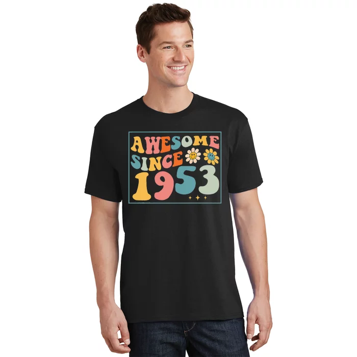 69th Birthday Gifts Awesome Since 1953 69 Years Old Groovy T-Shirt