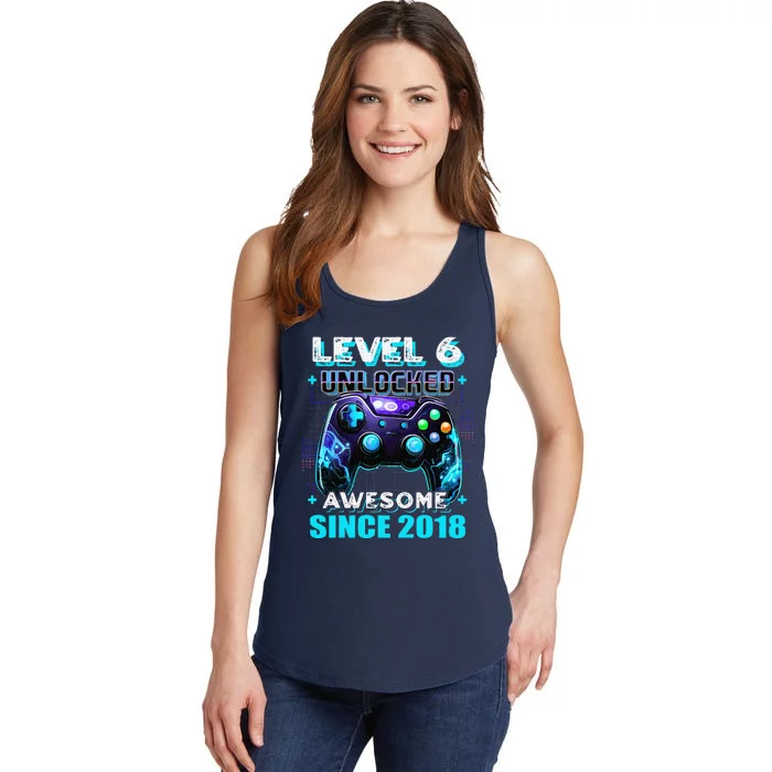 6th Birthday Gamer 6 Year Old Funny Bday Boy Six Son Ladies Essential Tank