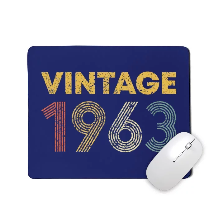 60th Birthday Gift Vintage 1963  Wo 60 Years Old Mousepad