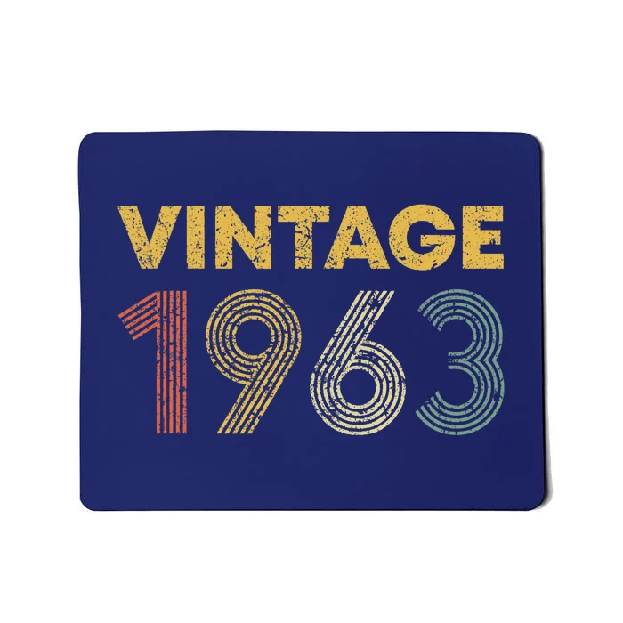 60th Birthday Gift Vintage 1963  Wo 60 Years Old Mousepad