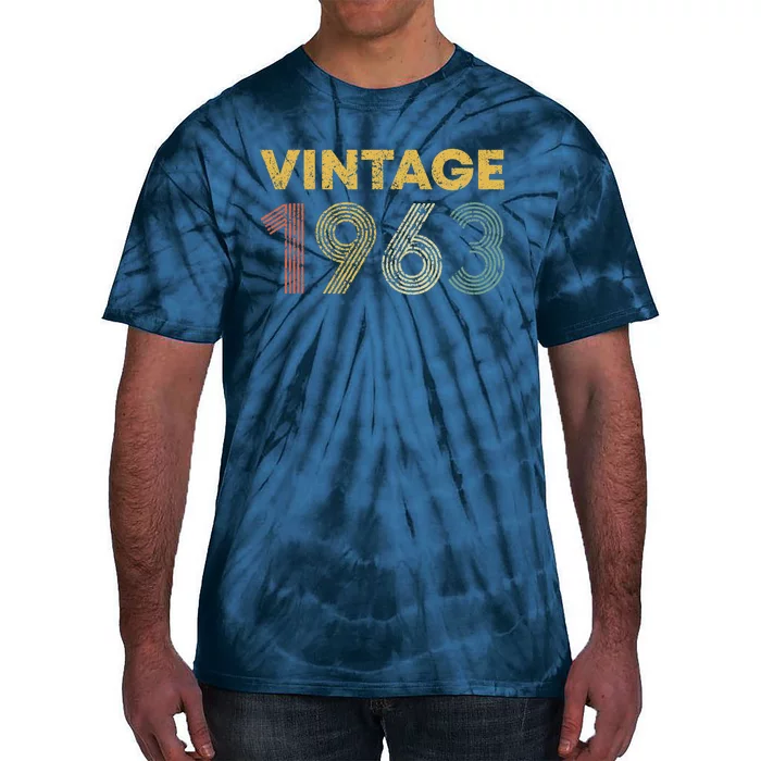 60th Birthday Gift Vintage 1963  Wo 60 Years Old Tie-Dye T-Shirt