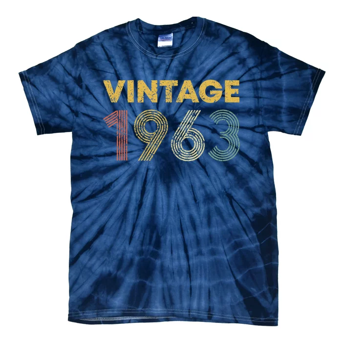 60th Birthday Gift Vintage 1963  Wo 60 Years Old Tie-Dye T-Shirt