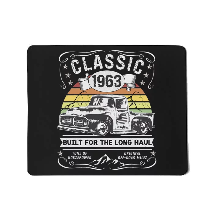 60th Birthday Gift Pickup Truck Women Born 1963 Mousepad