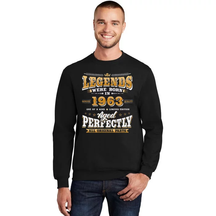 60th Birthday Gift Vintage Legends Born In 1963 60 Years Old Sweatshirt