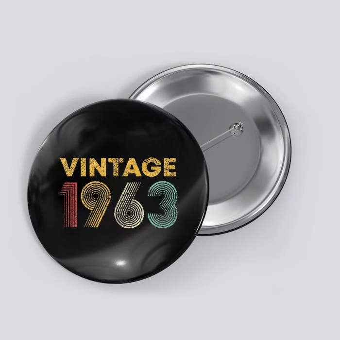 60th Birthday Gift Vintage 1963 60 Years Old Button