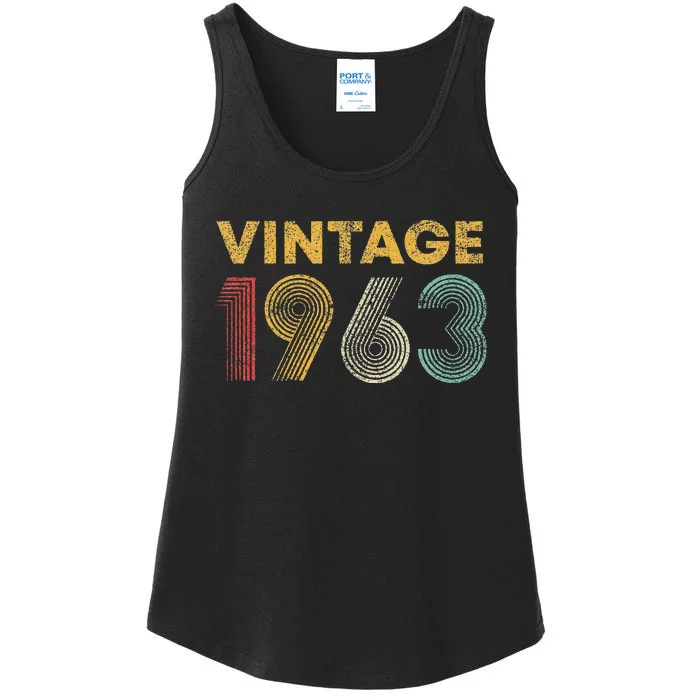 60th Birthday Gift Vintage 1963 60 Years Old Ladies Essential Tank