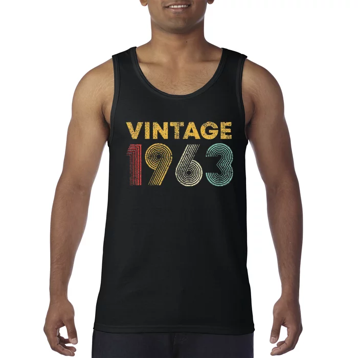 60th Birthday Gift Vintage 1963 60 Years Old Tank Top