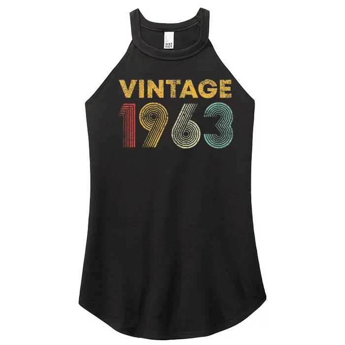 60th Birthday Gift Vintage 1963 60 Years Old Women’s Perfect Tri Rocker Tank