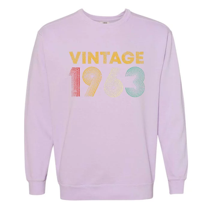 60th Birthday Gift Vintage 1963 60 Years Old Garment-Dyed Sweatshirt