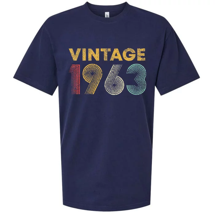 60th Birthday Gift Vintage 1963 60 Years Old Sueded Cloud Jersey T-Shirt