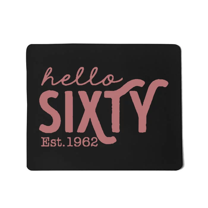 60th Birthday Gift Vintage 1962 Mousepad