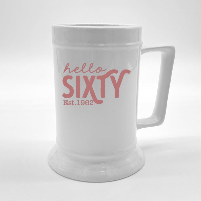 60th Birthday Gift Vintage 1962 Front & Back Beer Stein