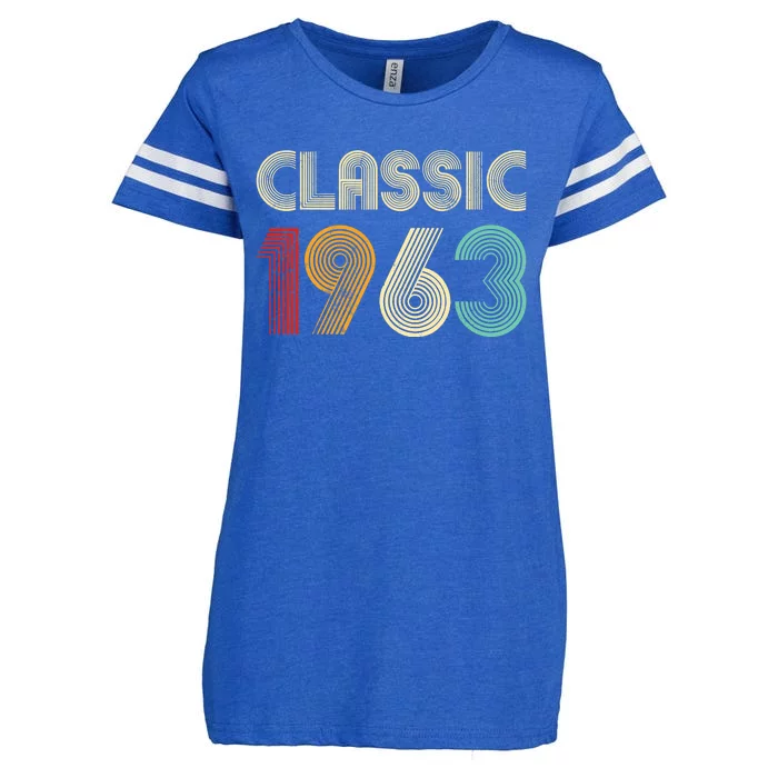 60th Birthday Gift Classic 1963 60 Years Old Enza Ladies Jersey Football T-Shirt