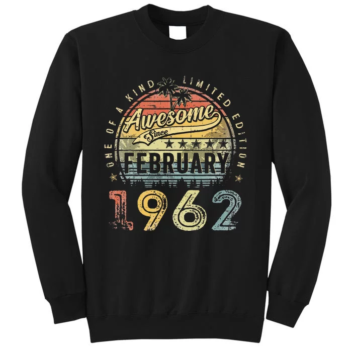 61st Birthday Gift Awesome Since February 1962 61 Year Old Sweatshirt