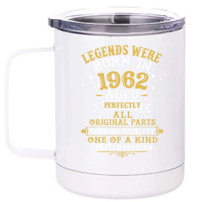 60th Birthday Gift Vintage 1962 Front & Back 12oz Stainless Steel Tumbler Cup