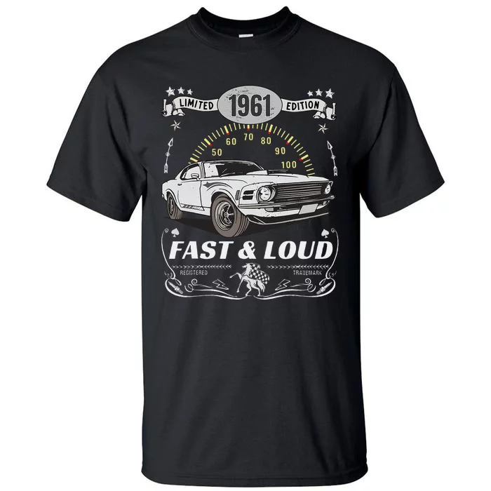 62nd Birthday Gift Muscle Car Women Born 1961 Tall T-Shirt