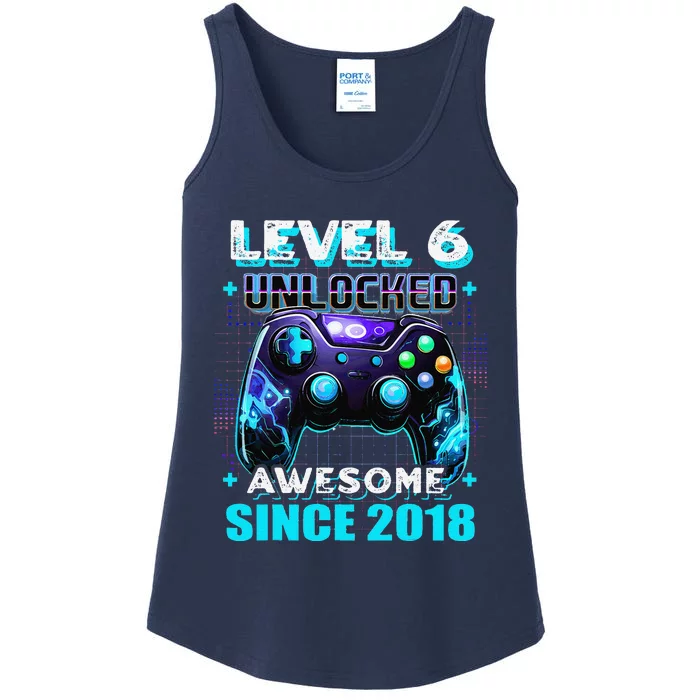 6th Birthday Gamer 6 Year Old Funny Bday Boy Six Son Ladies Essential Tank