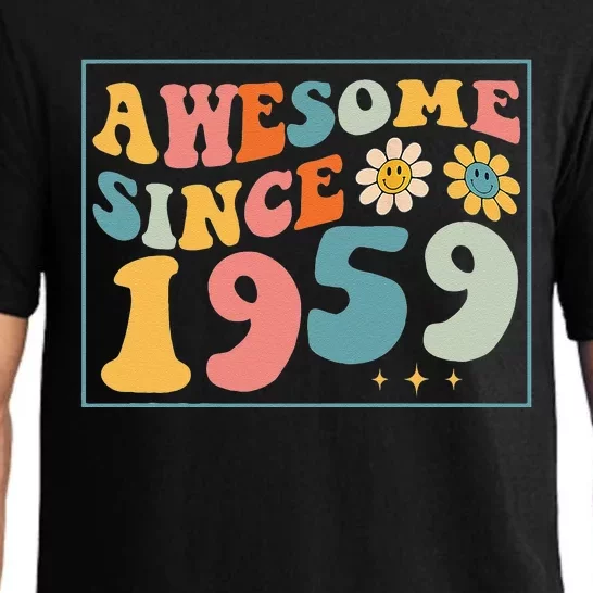 63rd Birthday Gifts Awesome Since 1959 63 Years Old Groovy Pajama Set