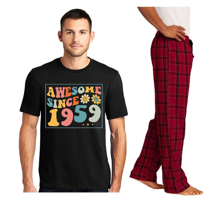 63rd Birthday Gifts Awesome Since 1959 63 Years Old Groovy Pajama Set