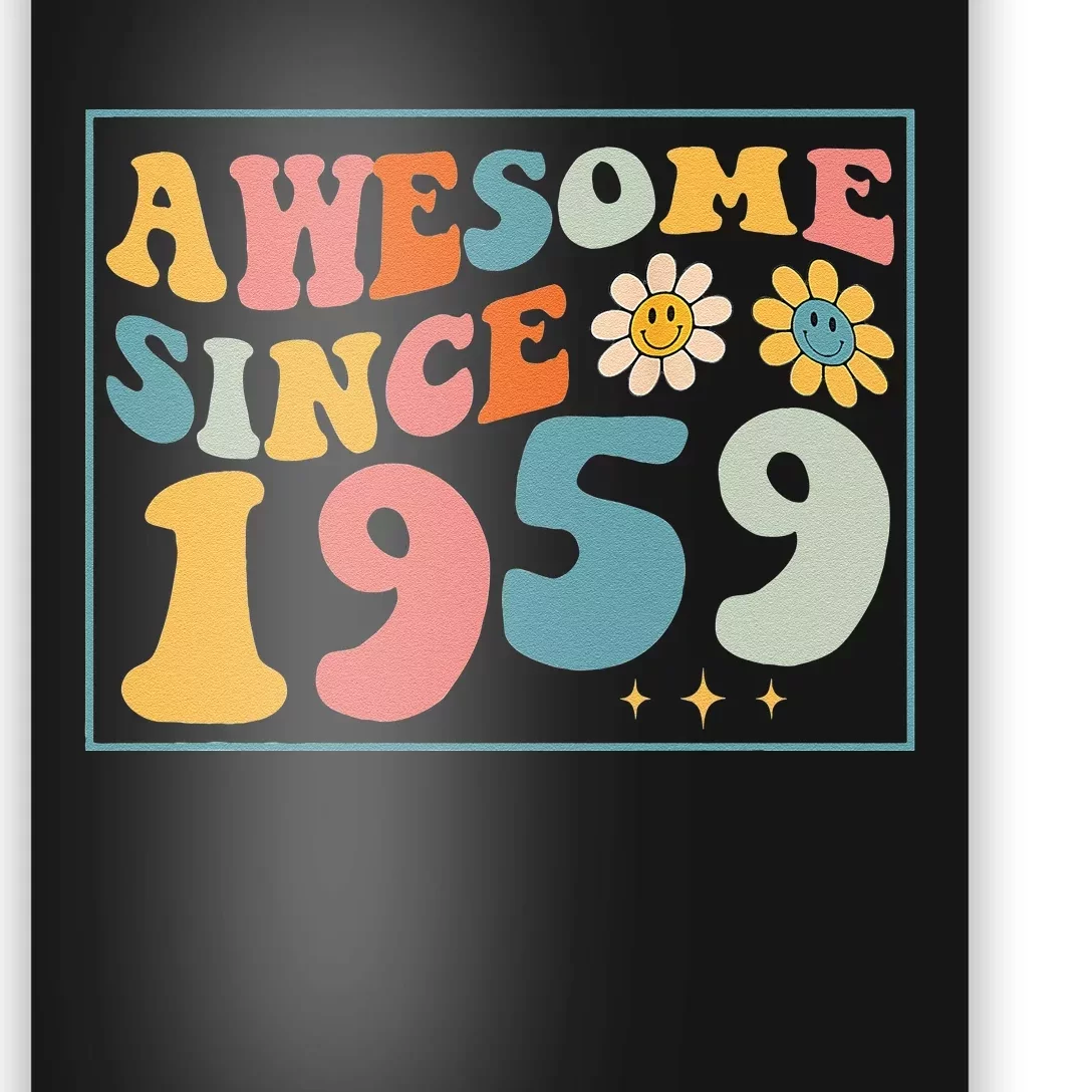 63rd Birthday Gifts Awesome Since 1959 63 Years Old Groovy Poster