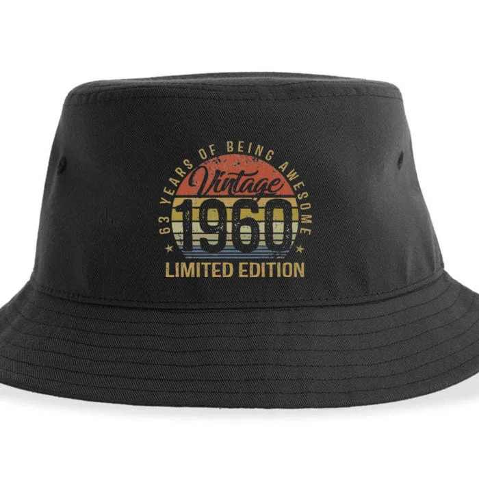 63th Birthday Gift 63 Years Old Vintage 1960 Limited Edition Sustainable Bucket Hat