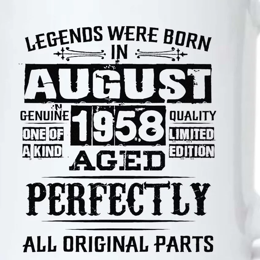 65th Birthday Gift Legend Born In August 1958 65 Years Old Black Color Changing Mug