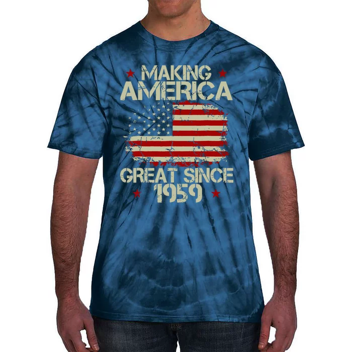 60th Birthday Gifts Making America Great Since 1959 Tie-Dye T-Shirt