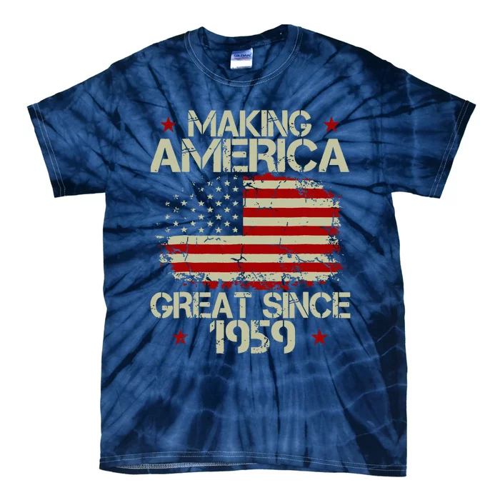 60th Birthday Gifts Making America Great Since 1959 Tie-Dye T-Shirt