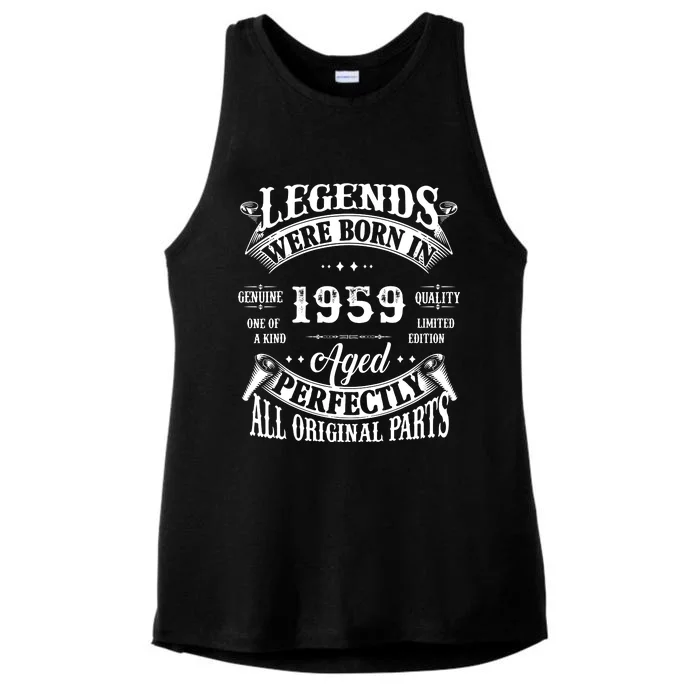 63rd Birthday Legend Were Born 1959 Vintage 1959 Ladies Tri-Blend Wicking Tank