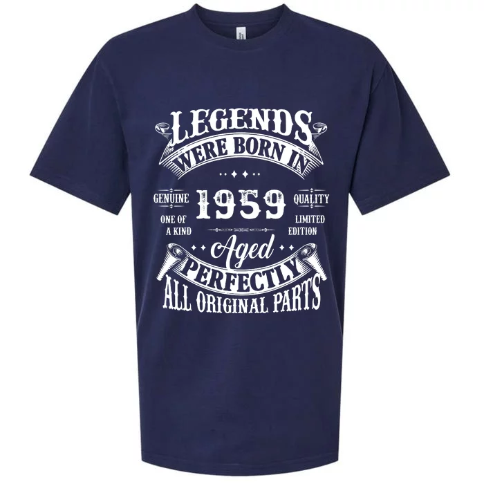 63rd Birthday Legend Were Born 1959 Vintage 1959 Sueded Cloud Jersey T-Shirt