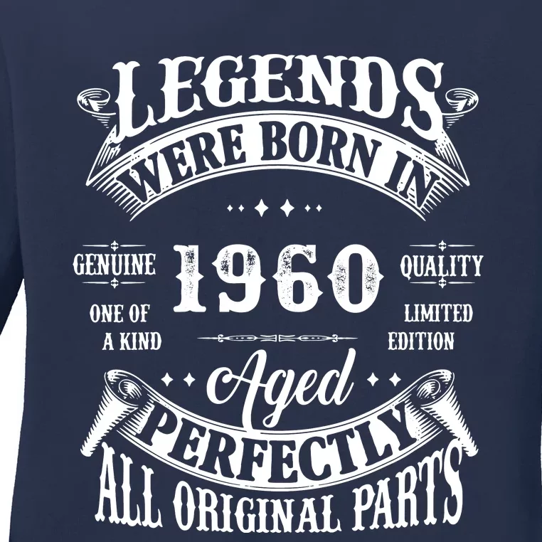 62nd Birthday Legend Were Born 1960 Ladies Long Sleeve Shirt