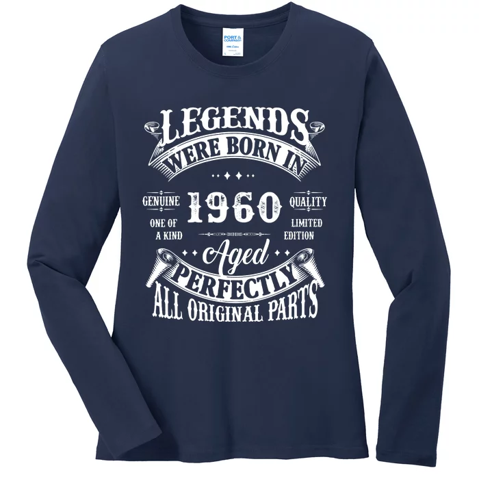 62nd Birthday Legend Were Born 1960 Ladies Long Sleeve Shirt