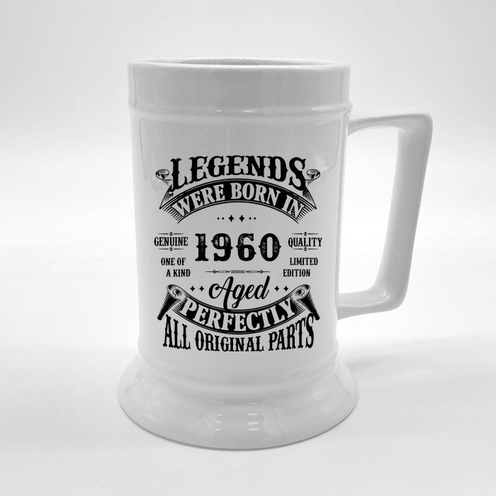 62nd Birthday Legend Were Born 1960 Front & Back Beer Stein