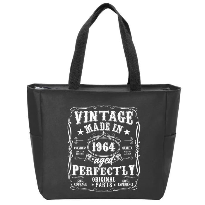 60th Birthday Man Woman 60 Years 1964 Decorative Funny Gift Zip Tote Bag