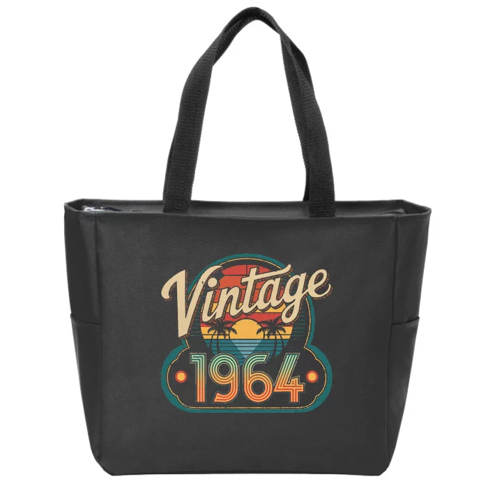 60th Birthday Man Woman 60 Years 1964 Decorative Funny Gift Zip Tote Bag