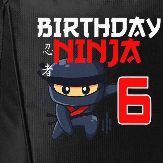 6th Birthday Ninja I'm 6 Years Old Bday Party Best City Backpack