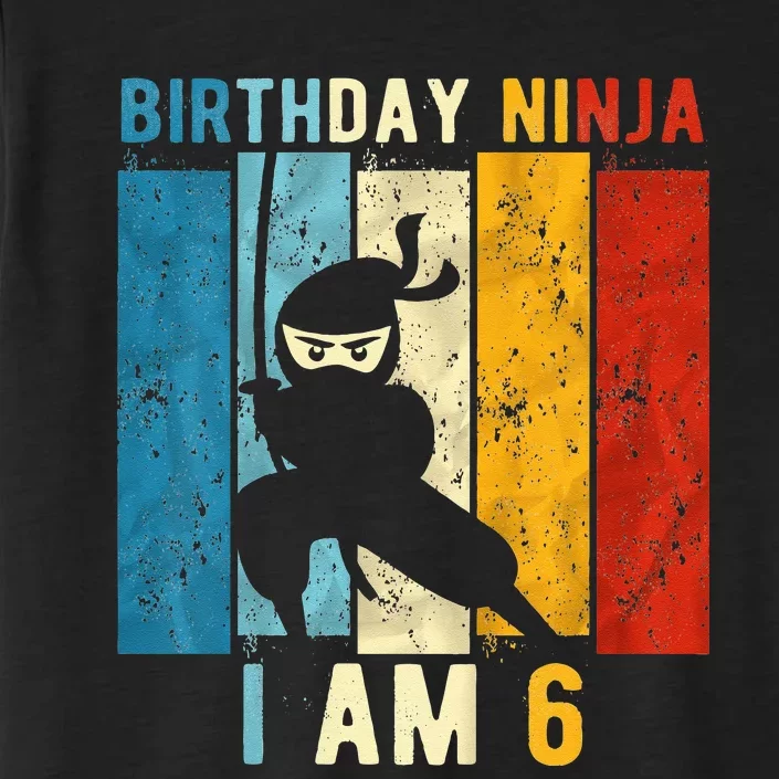 6th Birthday Ninja 6 Year Old Birthday ChromaSoft Performance T-Shirt