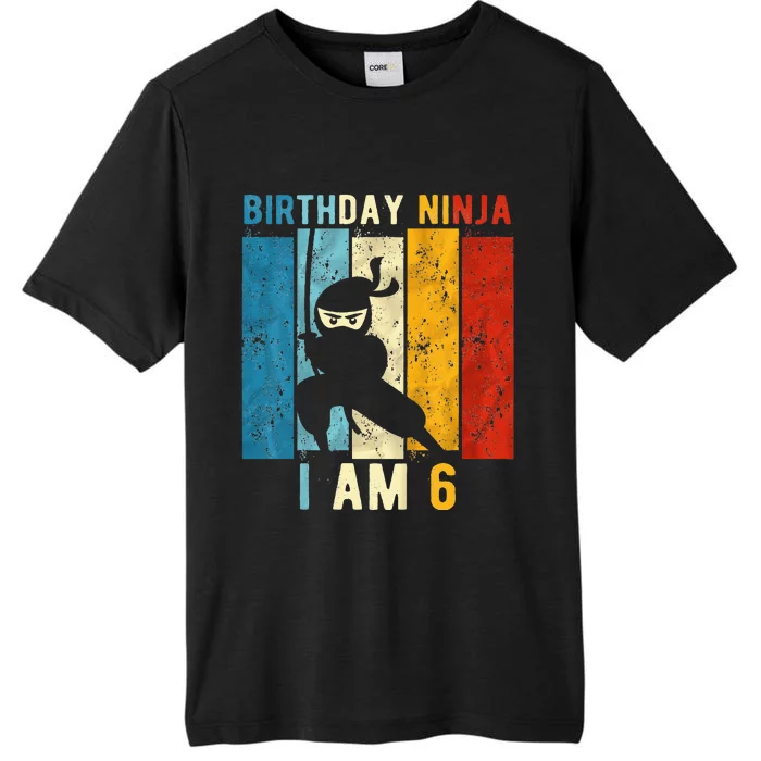 6th Birthday Ninja 6 Year Old Birthday ChromaSoft Performance T-Shirt