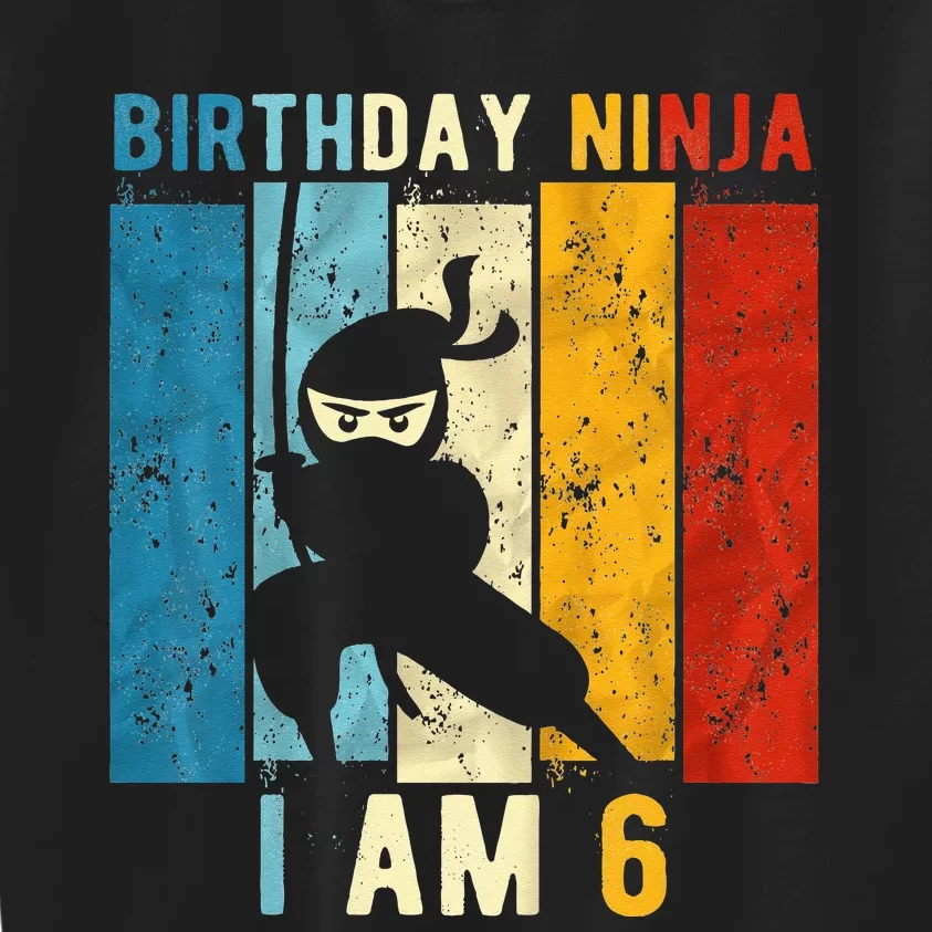 6th Birthday Ninja 6 Year Old Birthday Kids Sweatshirt